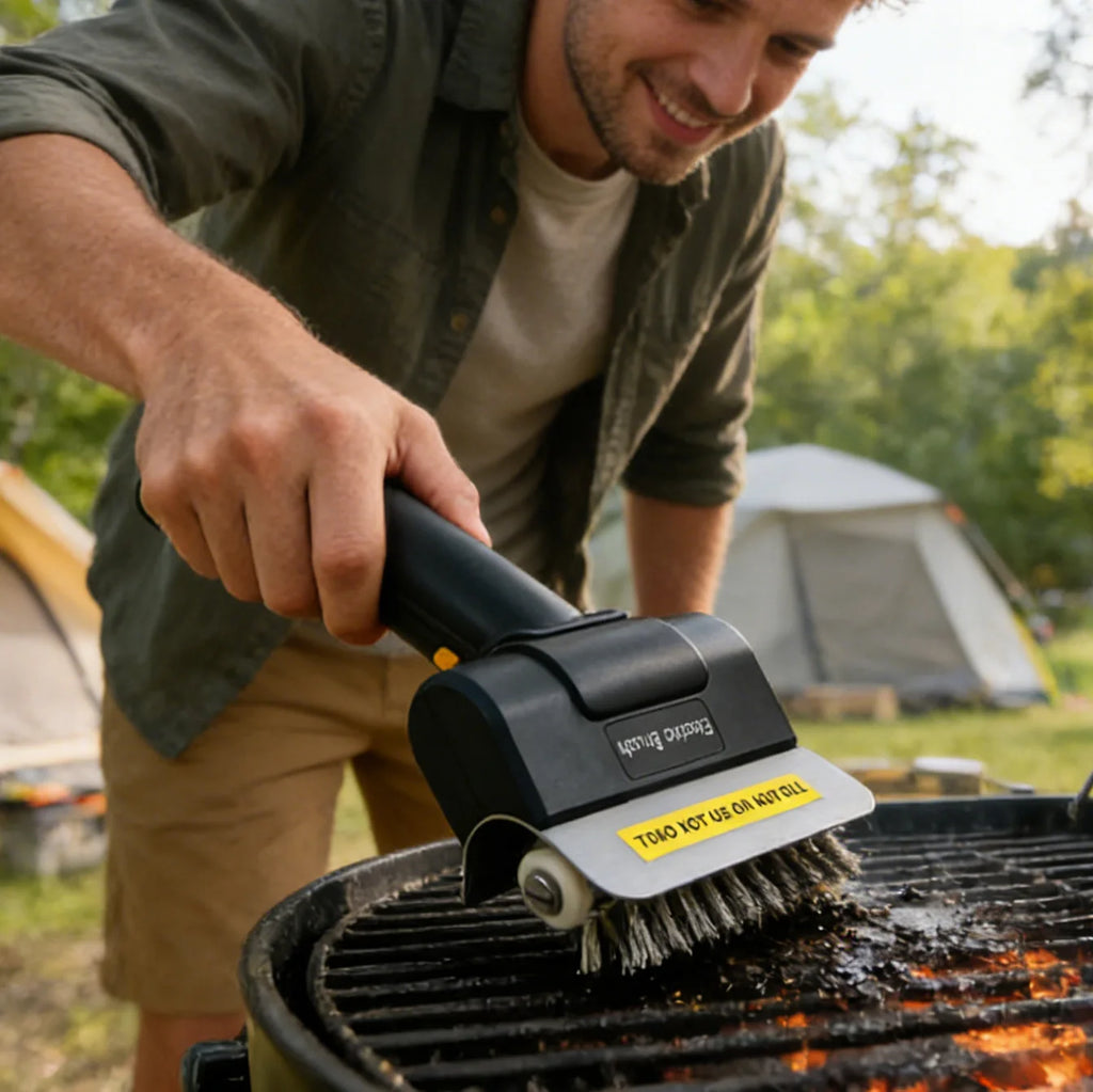 Electric Grill Brush Cordless BBQ LED