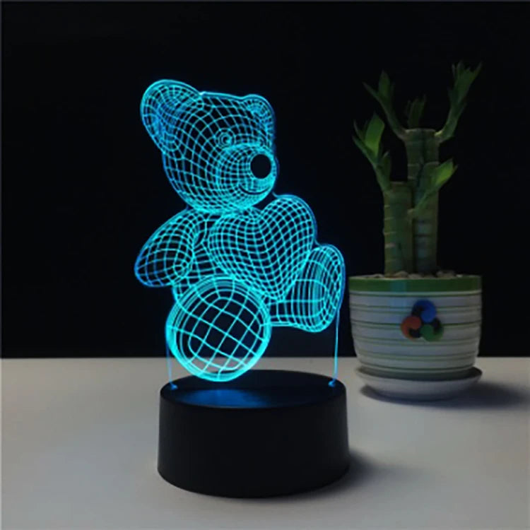 Customizable LED 3D Illusion Anime Acrylic Table Lamp - Creative Night Light for Kids' Home Decor