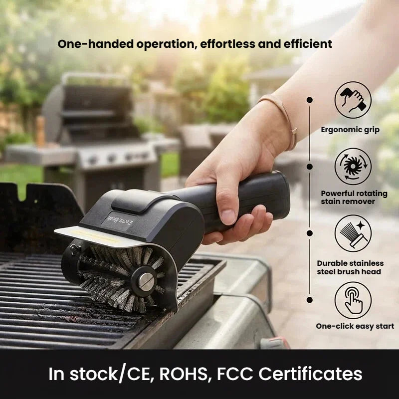 Electric Grill Brush Cordless BBQ LED