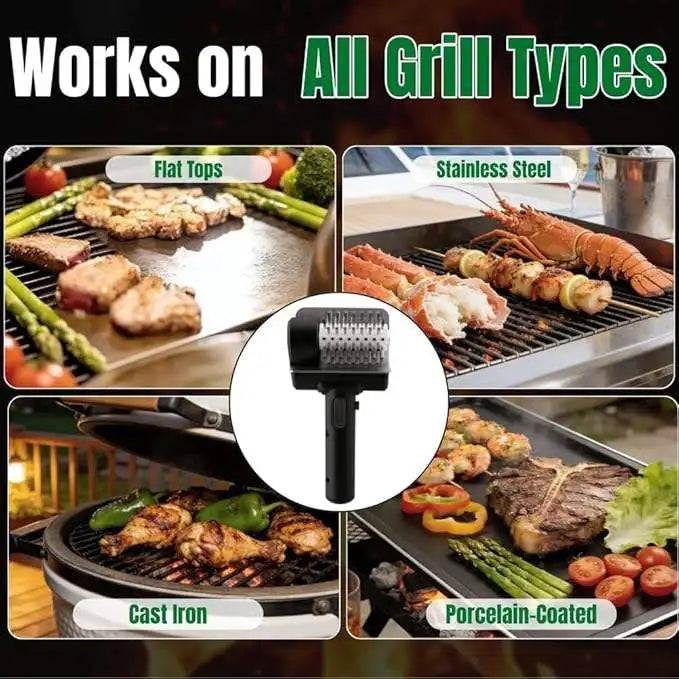 Electric Grill Brush Cordless BBQ LED