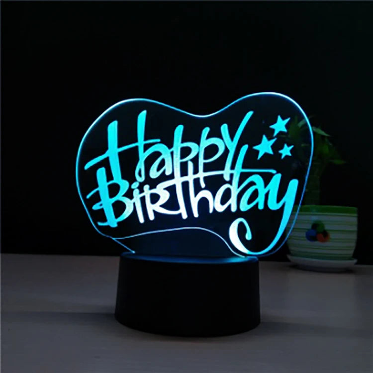 Customizable LED 3D Illusion Anime Acrylic Table Lamp - Creative Night Light for Kids' Home Decor