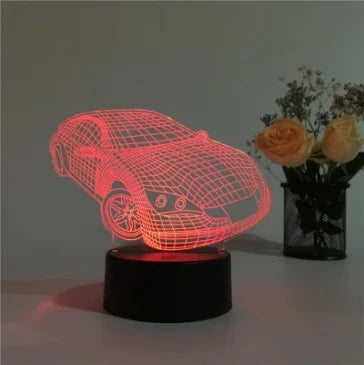 Customizable LED 3D Illusion Anime Acrylic Table Lamp - Creative Night Light for Kids' Home Decor
